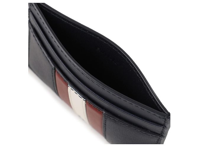 Bally Leather Card Wallet Blue - view 8