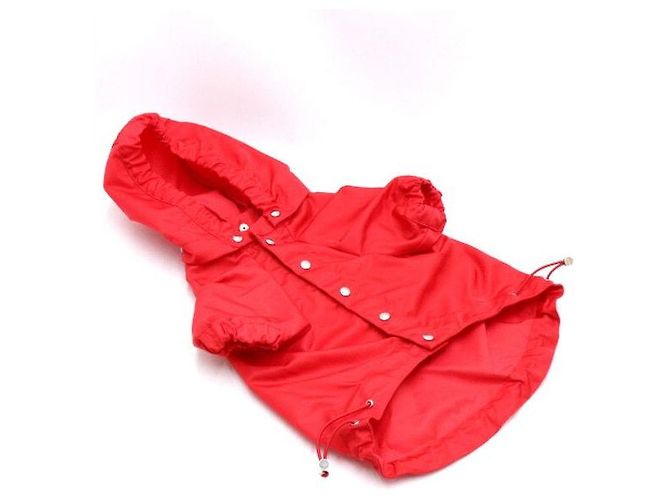 Prada Giacca con cappuccio impermeabile rossa - vista 3