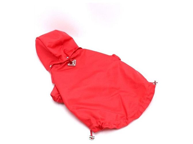 Prada Giacca con cappuccio impermeabile rossa - vista 4