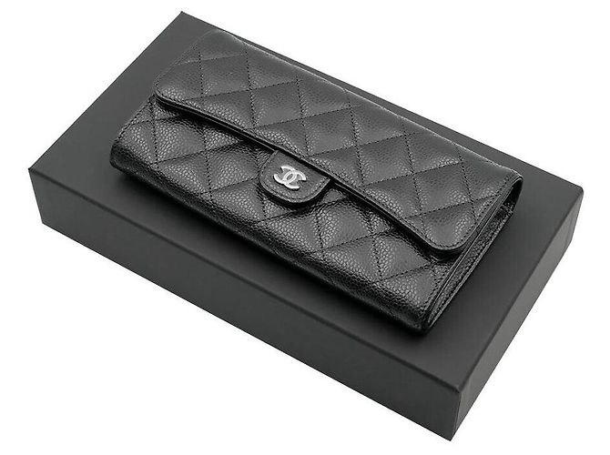 Chanel Caviar Long Wallet Schwarz - Ansicht 6