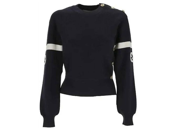 Gucci Wollstrick mit besticktem Logo Mehrfarben - Ansicht 4