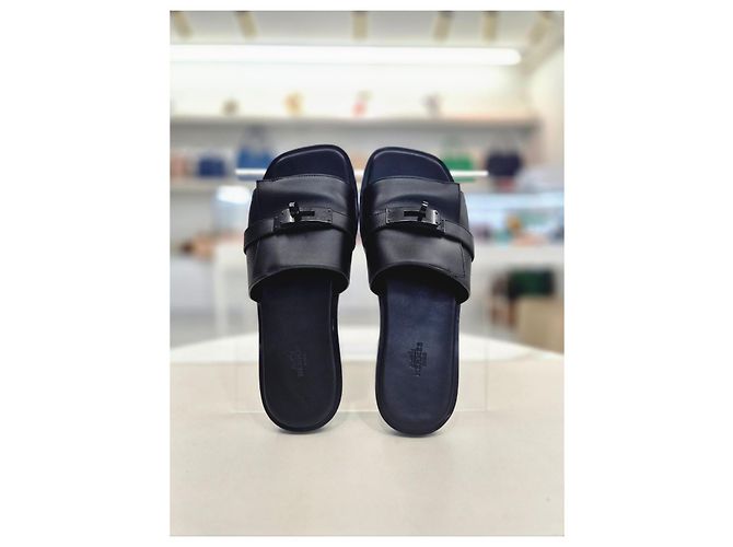 Hermès Sandalo Gabrielle Slipper Nero - vista 10