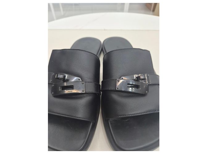 Hermès Sandalo Gabrielle Slipper Nero - vista 18