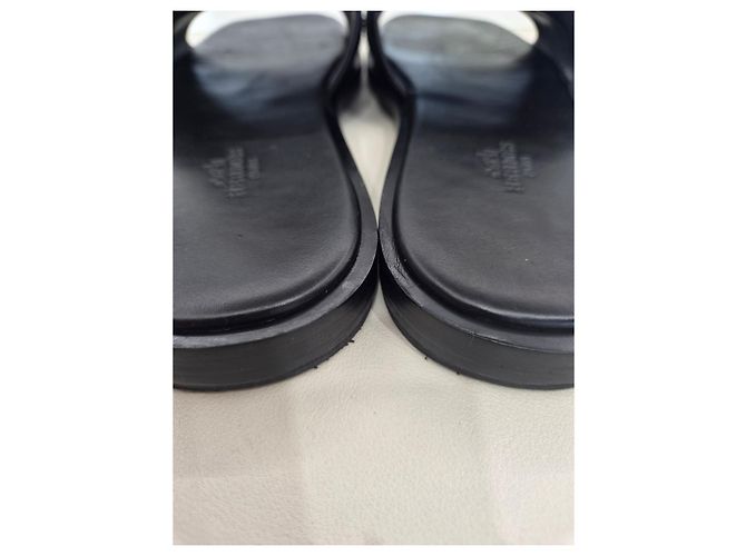 Hermès Sandalo Gabrielle Slipper Nero - vista 20