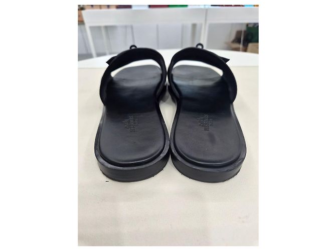 Hermès Sandalo Gabrielle Slipper Nero - vista 21