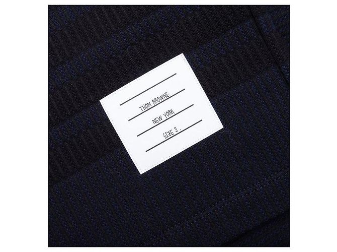 Thom Browne Stripe Loopback Cotton Seersucker Shorts - view 7