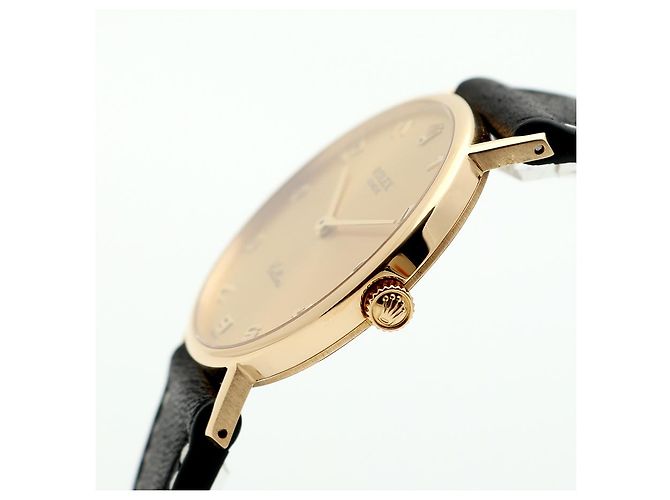 Rolex Orologio Cellini Selini Coin Unisex Medium Arabo Manuale Marrone - vista 11