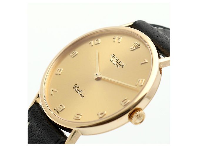 Rolex Orologio Cellini Selini Coin Unisex Medium Arabo Manuale Marrone - vista 12