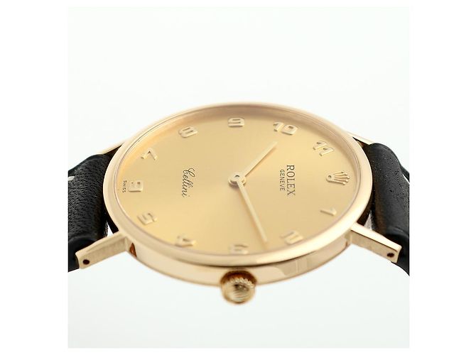 Rolex Orologio Cellini Selini Coin Unisex Medium Arabo Manuale Marrone - vista 14