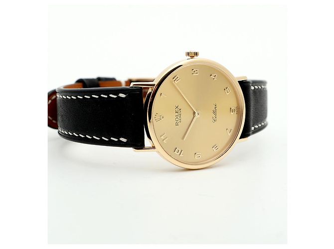 Rolex Orologio Cellini Selini Coin Unisex Medium Arabo Manuale Marrone - vista 20
