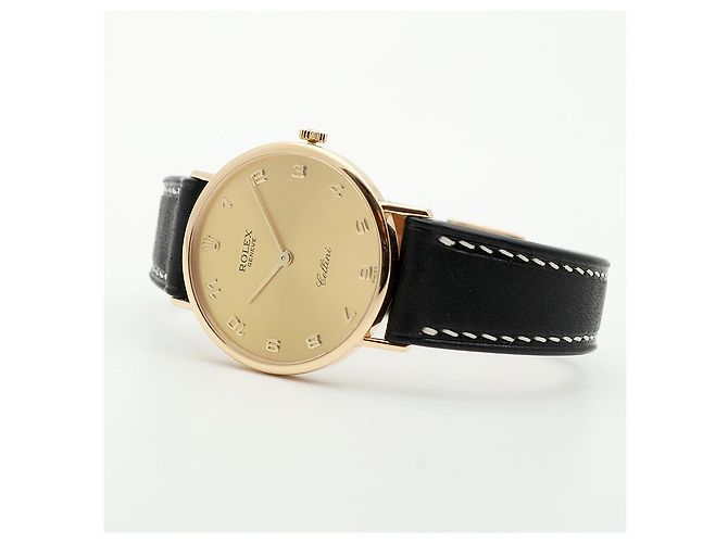 Rolex Orologio Cellini Selini Coin Unisex Medium Arabo Manuale Marrone - vista 21
