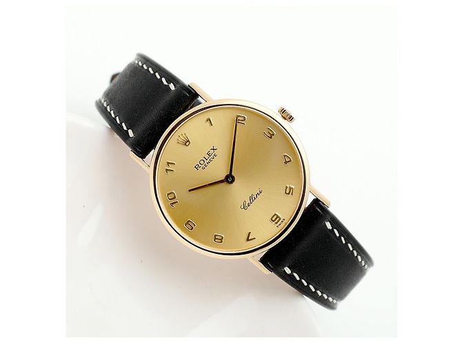 Rolex Orologio Cellini Selini Coin Unisex Medium Arabo Manuale Marrone - vista 22