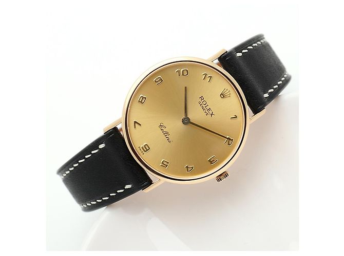 Rolex Orologio Cellini Selini Coin Unisex Medium Arabo Manuale Marrone - vista 23