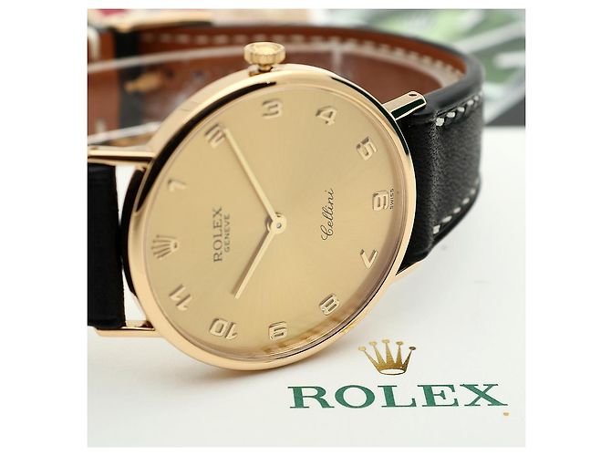 Rolex Orologio Cellini Selini Coin Unisex Medium Arabo Manuale Marrone - vista 24