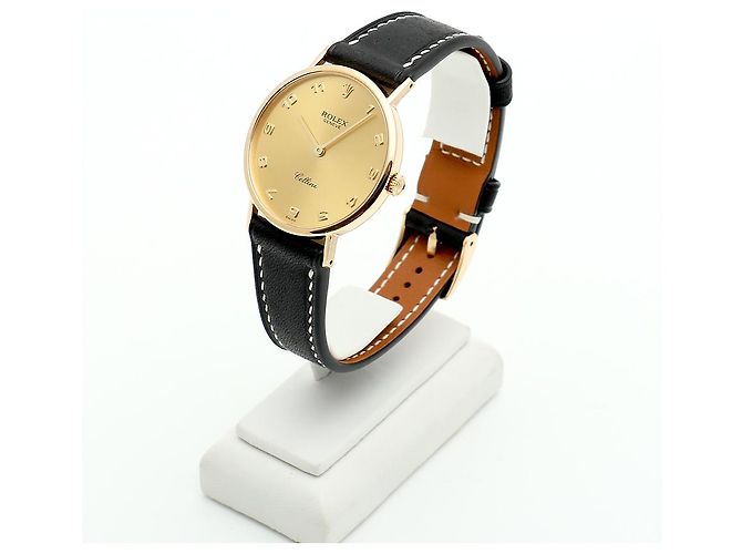 Rolex Orologio Cellini Selini Coin Unisex Medium Arabo Manuale Marrone - vista 6