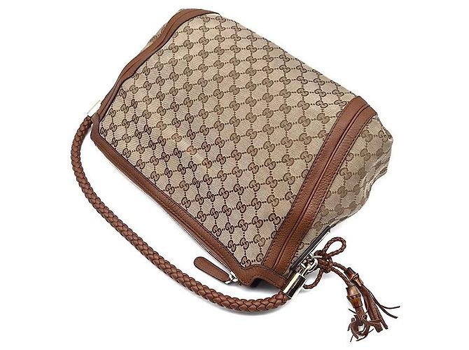 Bamboo Gucci Borsa a tracolla con nappe in bambù - vista 4