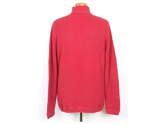 Brunello Cucinelli Strickpullover mit halbem Reißverschluss rot - Ansicht 4