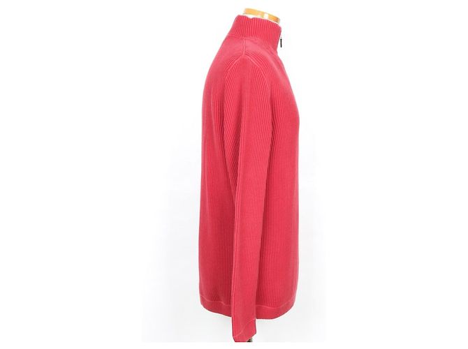 Brunello Cucinelli Strickpullover mit halbem Reißverschluss rot - Ansicht 5