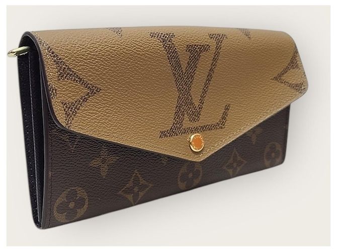 Louis Vuitton Long Sarah Wallet Monogram Reverse Giant Braun - Ansicht 3