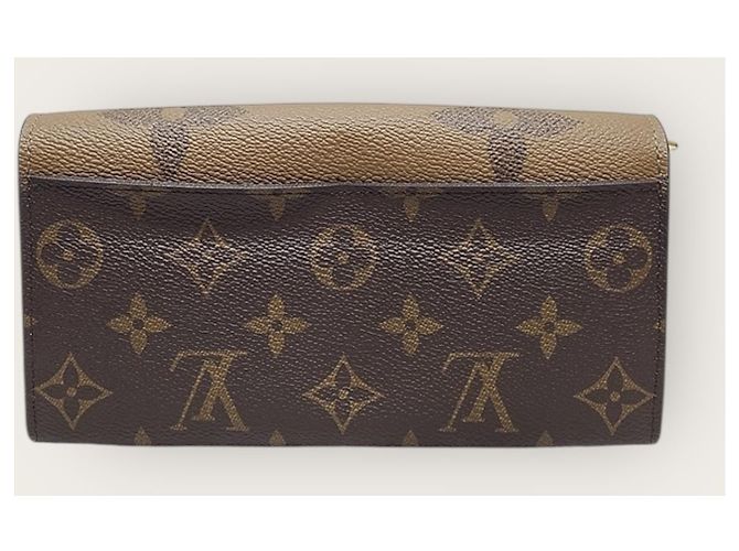 Louis Vuitton Long Sarah Wallet Monogram Reverse Giant Braun - Ansicht 5