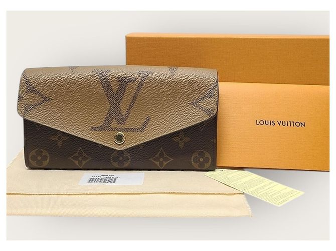 Louis Vuitton Long Sarah Wallet Monogram Reverse Giant Braun - Ansicht 6