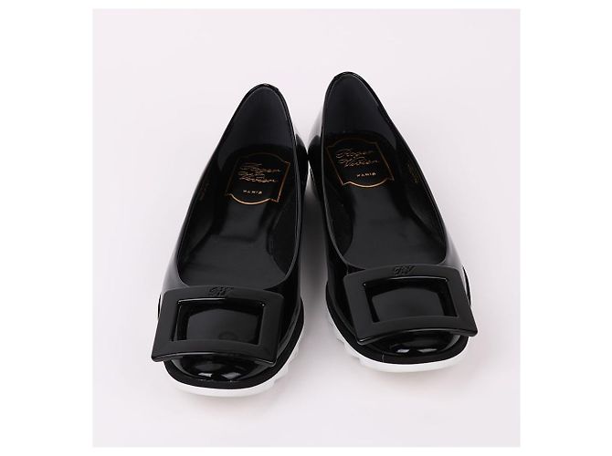 Roger Vivier Ballerine in vernice con occhielli Nero - vista 2
