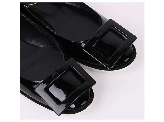 Roger Vivier Ballerine in vernice con occhielli Nero - vista 4