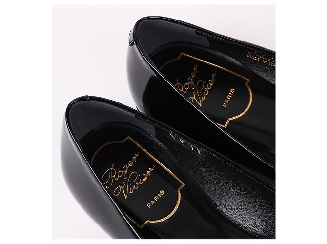 Roger Vivier Ballerine in vernice con occhielli Nero - vista 8