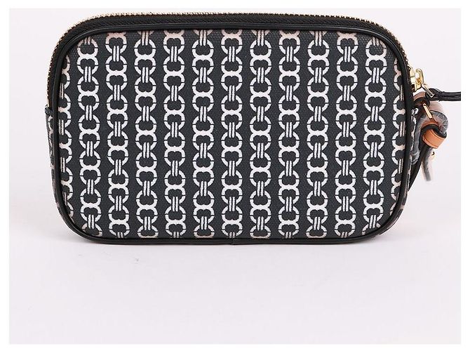 Tory Burch Borsa pouch Gemini con tracolla dorata, pochette non utilizzata Multicolore - vista 6