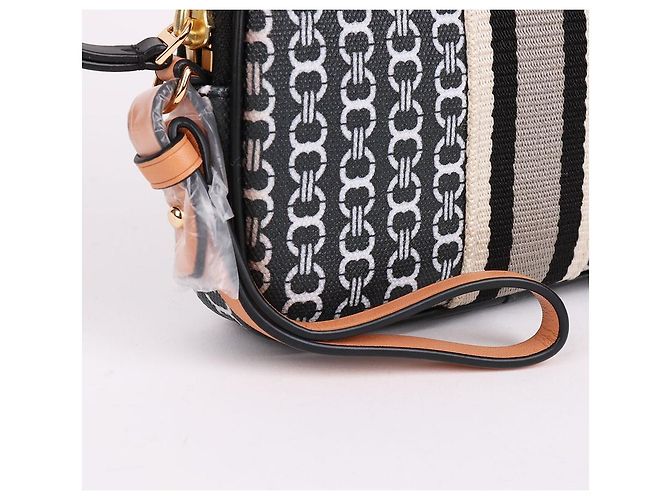 Tory Burch Borsa pouch Gemini con tracolla dorata, pochette non utilizzata Multicolore - vista 7