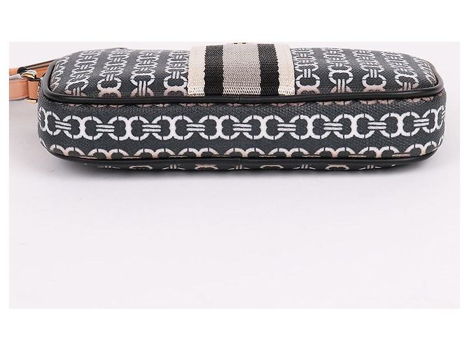 Tory Burch Borsa pouch Gemini con tracolla dorata, pochette non utilizzata Multicolore - vista 9