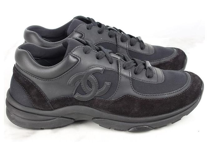 Chanel Sneaker Cruise in scamosciato nero - vista 5