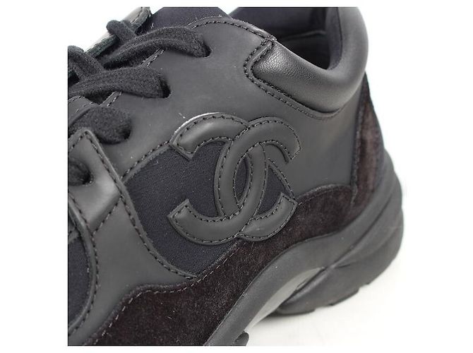 Chanel Sneaker Cruise in scamosciato nero - vista 6