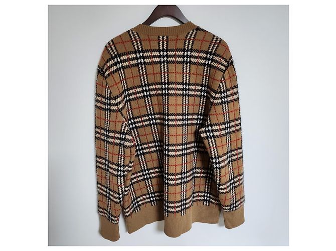 Burberry Maglia in cashmere da uomo Check Multicolore - vista 3