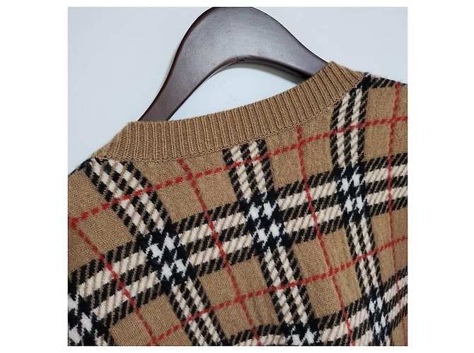 Burberry Maglia in cashmere da uomo Check Multicolore - vista 4