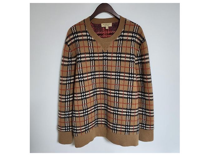 Burberry Maglia in cashmere da uomo Check Multicolore - vista 7
