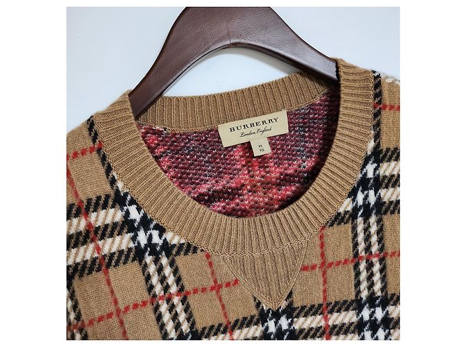 Burberry Maglia in cashmere da uomo Check Multicolore - vista 8