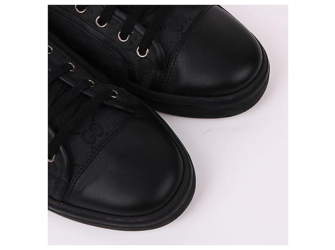 Gucci Sneakers low top in tela GG nera Nero - vista 5
