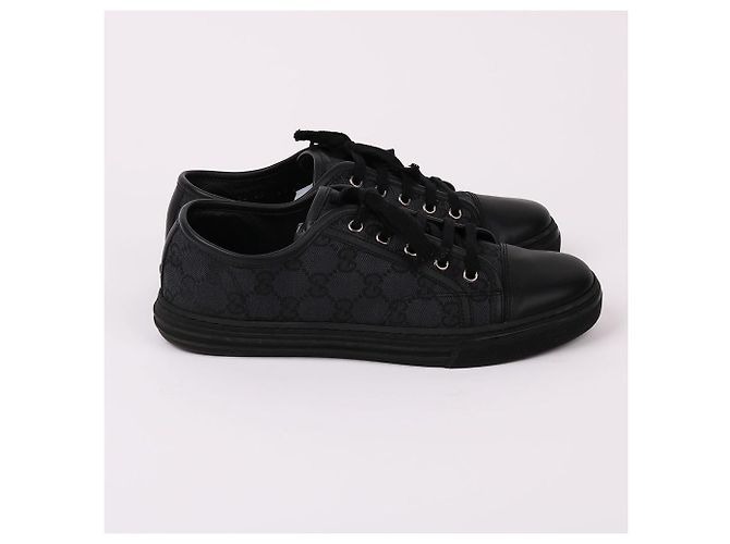 Gucci Sneakers low top in tela GG nera Nero - vista 6