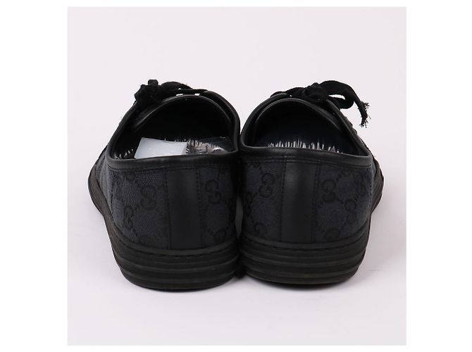 Gucci Sneakers low top in tela GG nera Nero - vista 7