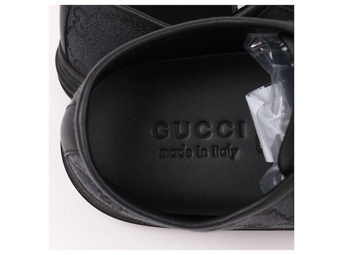Gucci Sneakers low top in tela GG nera Nero - vista 8