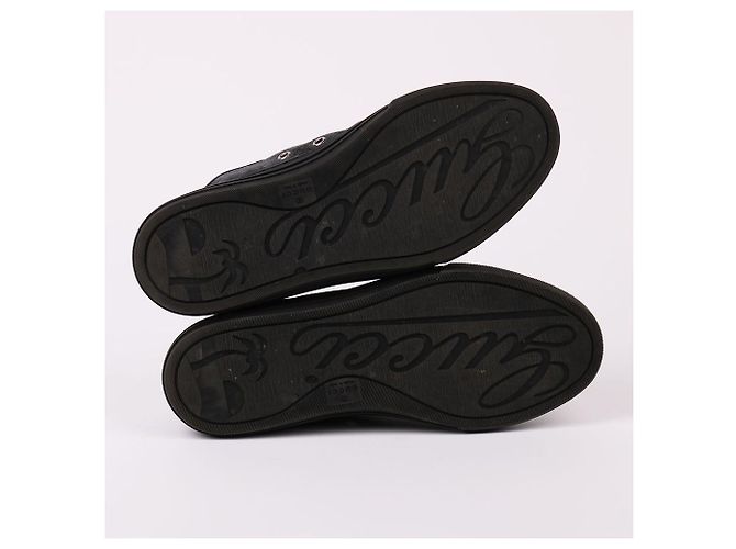 Gucci Sneakers low top in tela GG nera Nero - vista 9