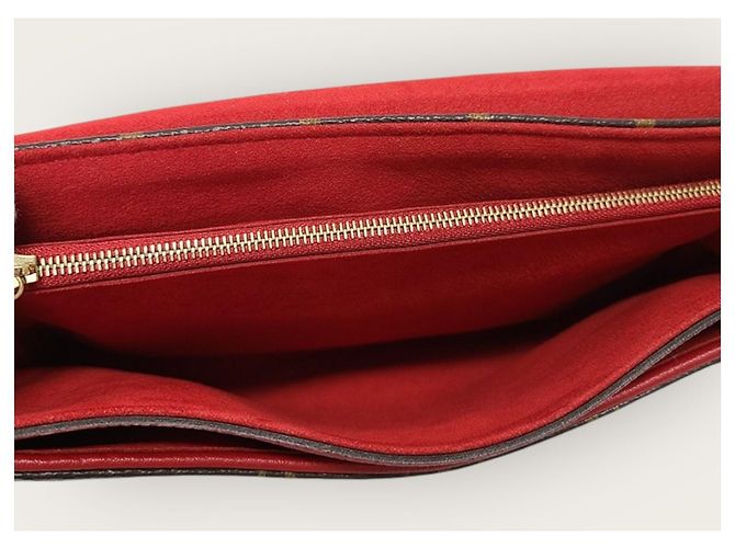 Louis Vuitton Borsa a tracolla Palace Chain in tela Monogram rossa Rosso - vista 5