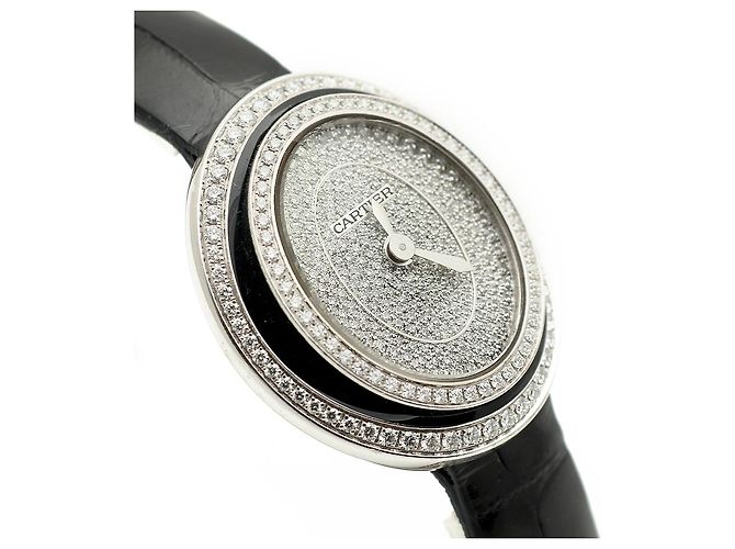 Cartier Kleiner Pavé Kasten in schwarzem Lack - Ansicht 12