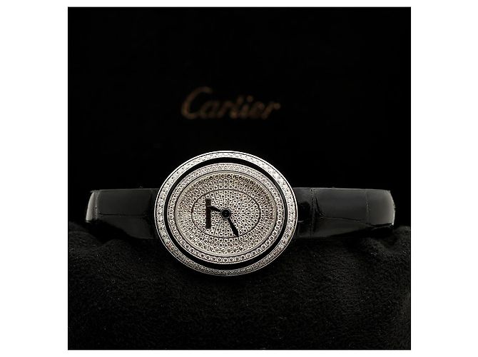 Cartier Kleiner Pavé Kasten in schwarzem Lack - Ansicht 2