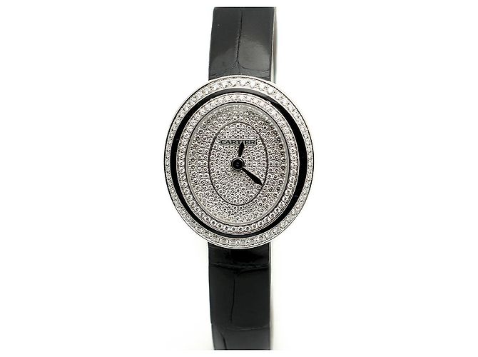Cartier Kleiner Pavé Kasten in schwarzem Lack - Ansicht 9