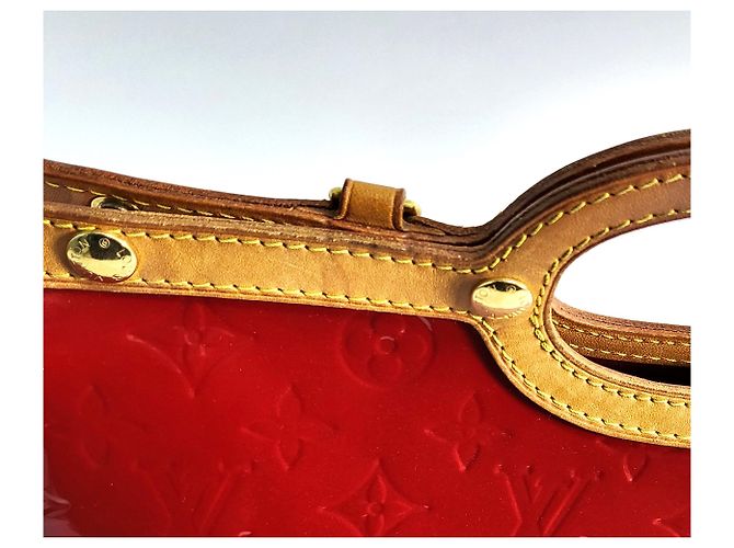 Louis Vuitton Borsa a Spalla e Borsa Tote Vernis Luxbury Rosso - vista 4