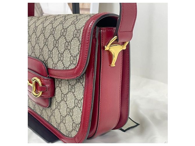 Gucci Borsa a Spalla Horsebit Rosso - vista 4