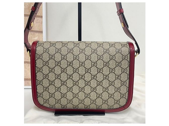 Gucci Borsa a Spalla Horsebit Rosso - vista 5