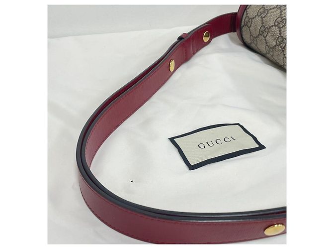 Gucci Borsa a Spalla Horsebit Rosso - vista 8